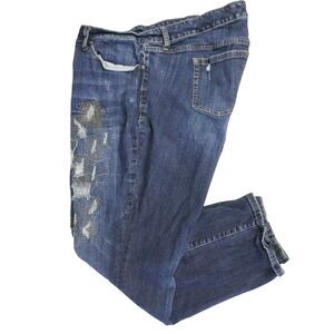 Torrid Premium Boyfriend Womens Size 24 Plus Distressed Denim Jeans